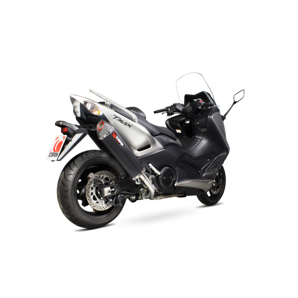 Scorpion Exhaust Yamaha T-Max 530 2012 - 2016 Serket Parallel Full System Black Ceramic Coated Sleeve